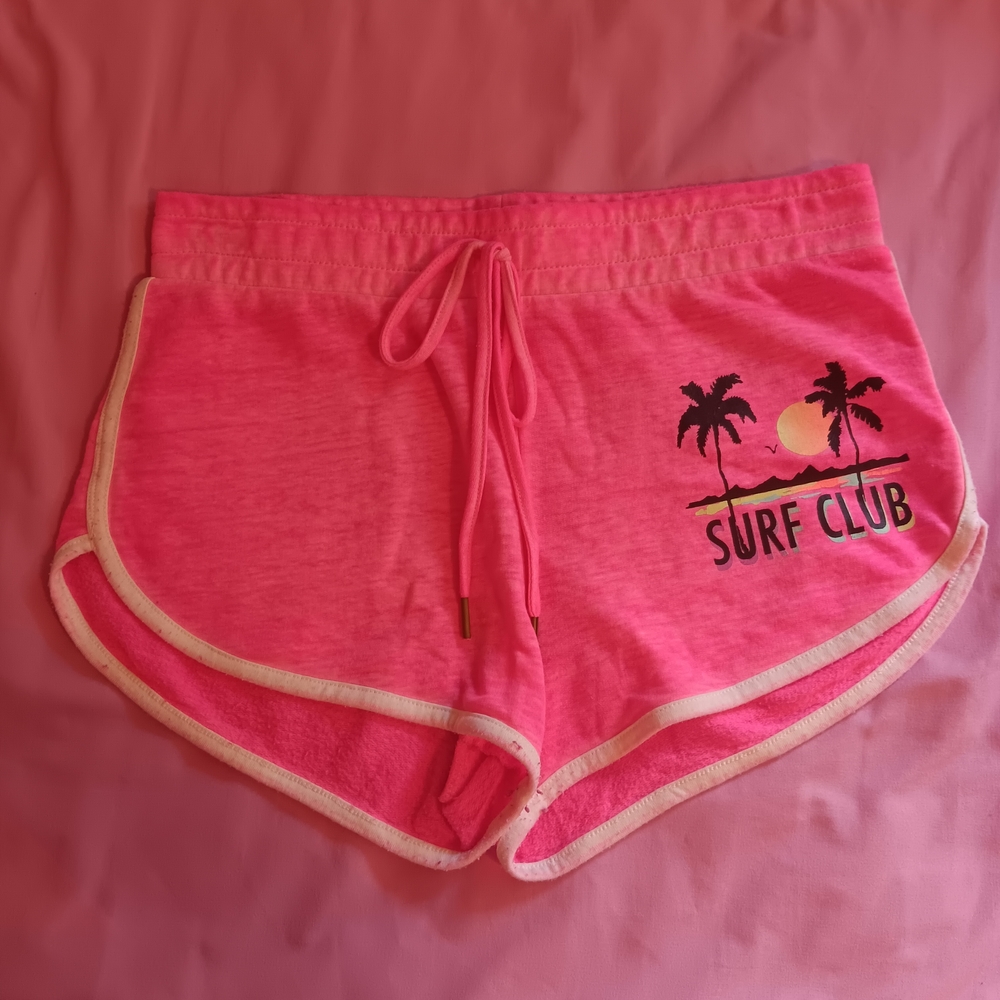 No Boundaries Pink Athletic Shorts with Elastic Waistband